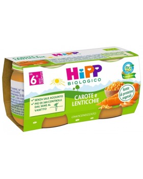 HIPP BIO - OMOGENEIZZATO CAROTE/LENTICCHIE 2X80 G