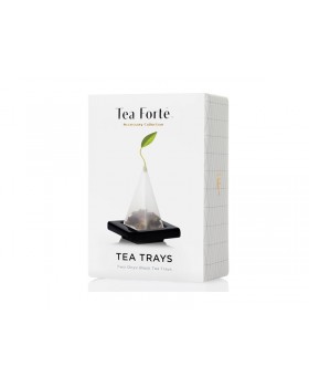 Tea Forté - Set da 2 vassoietti porta piramide - Nero