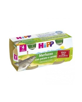 HIPP OMOGENEIZZATO MERLUZZO CON PATATE CAROTE 2X80 G