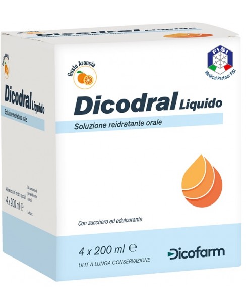 DICODRAL LIQUIDO SOLUZIONE REIDRATANTE ORALE 4 X 200 ML