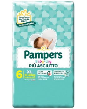 PAMPERS BABY DRY DWCT XL 14 PEZZI