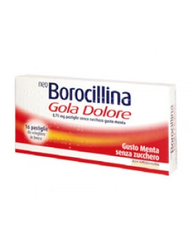 NEOBOROCILLINA GOLA DOLORE*16 pastiglie 8,75 mg menta senza zucchero