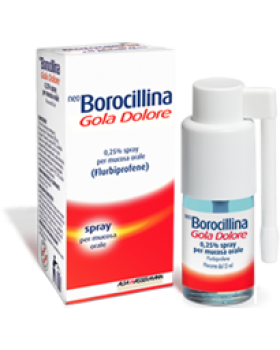 NEOBOROCILLINA GOLA DOLORE*1 flaconcino spray 15 ml 37,5 mg menta