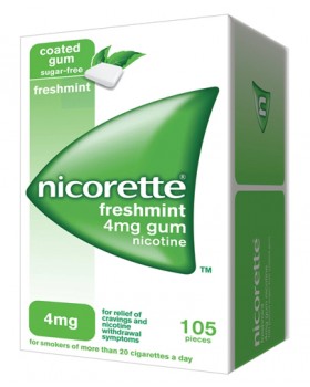 NICORETTE*105 gomme mast 4 mg menta forte