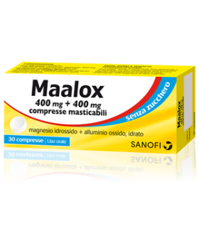 MAALOX*30 cpr mast 400 mg + 400 mg s/zucchero