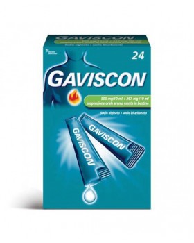 GAVISCON*24 bust os sosp 500 mg/10 ml + 267 mg/10 ml