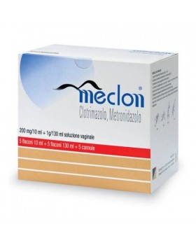 MECLON*soluzione vaginale 5 flaconi 200 mg/10 ml + 1 g/130 m l