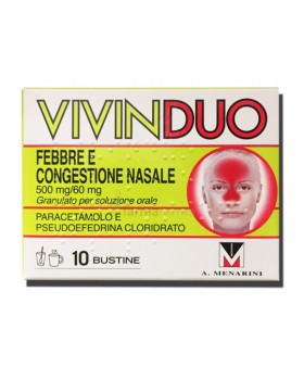 VIVINDUO FEBBRE E CONGESTIONE NASALE*OS 10 bustine 500 mg + 60 mg